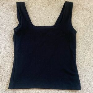 Holster black square neck tank top